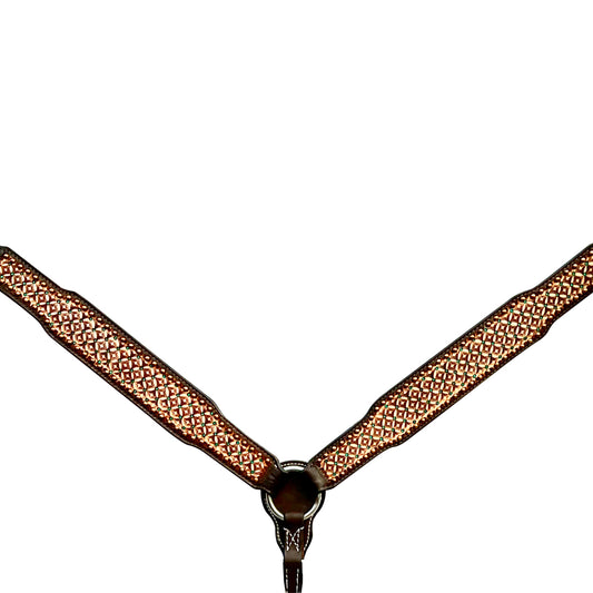BER505-Western Leather Breast Collar