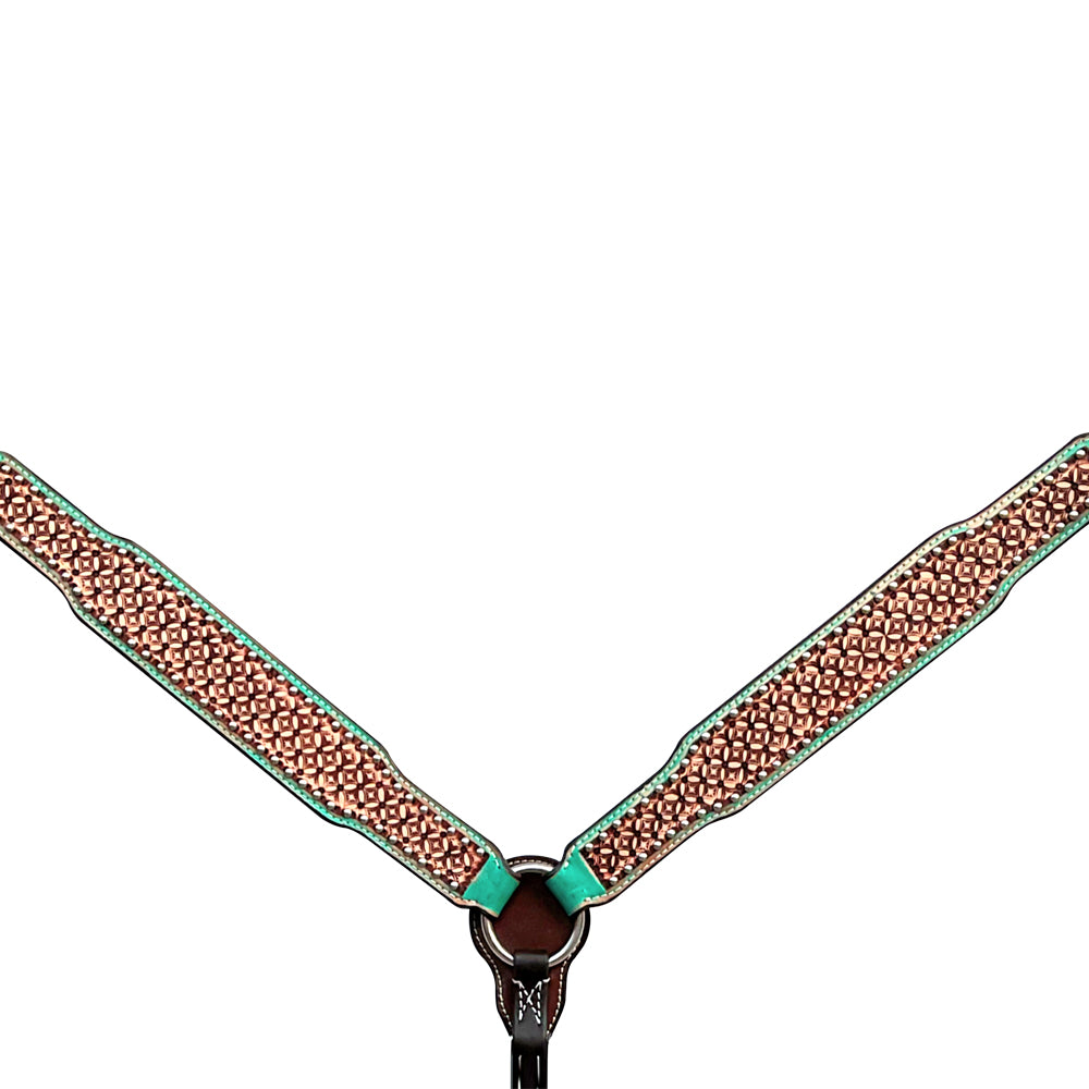 BER506-Western Leather Breast Collar
