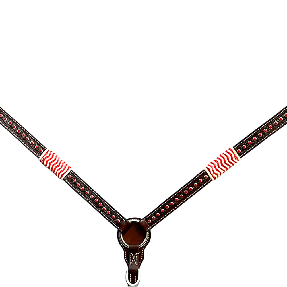 BER513-Western Leather Breast Collar