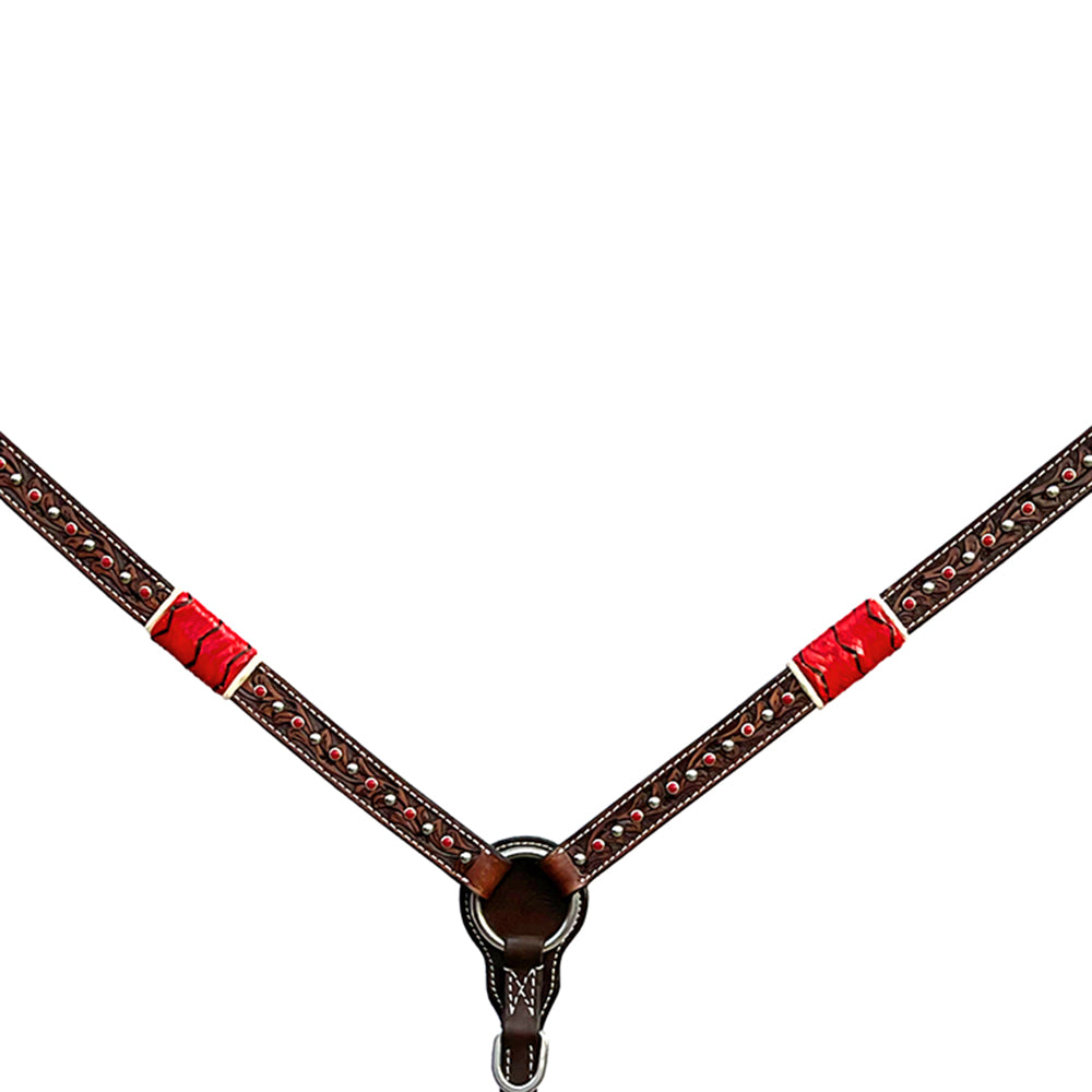 BER514-Western Leather Breast Collar