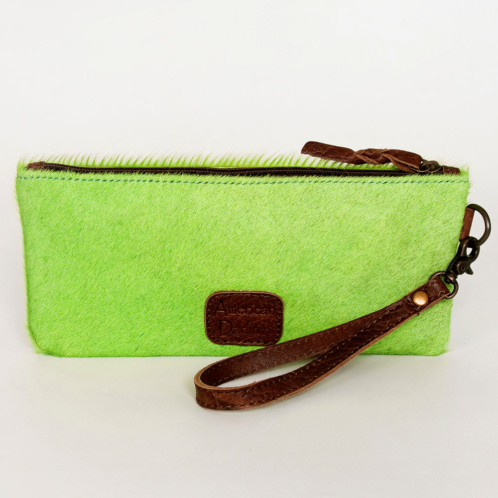 ADBG344 Hair-On Hide Rodeo Wristlet Clutch with Leather Strap