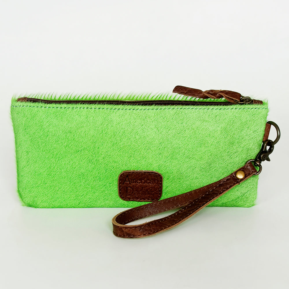 ADBG344 Hair-On Hide Rodeo Wristlet Clutch with Leather Strap