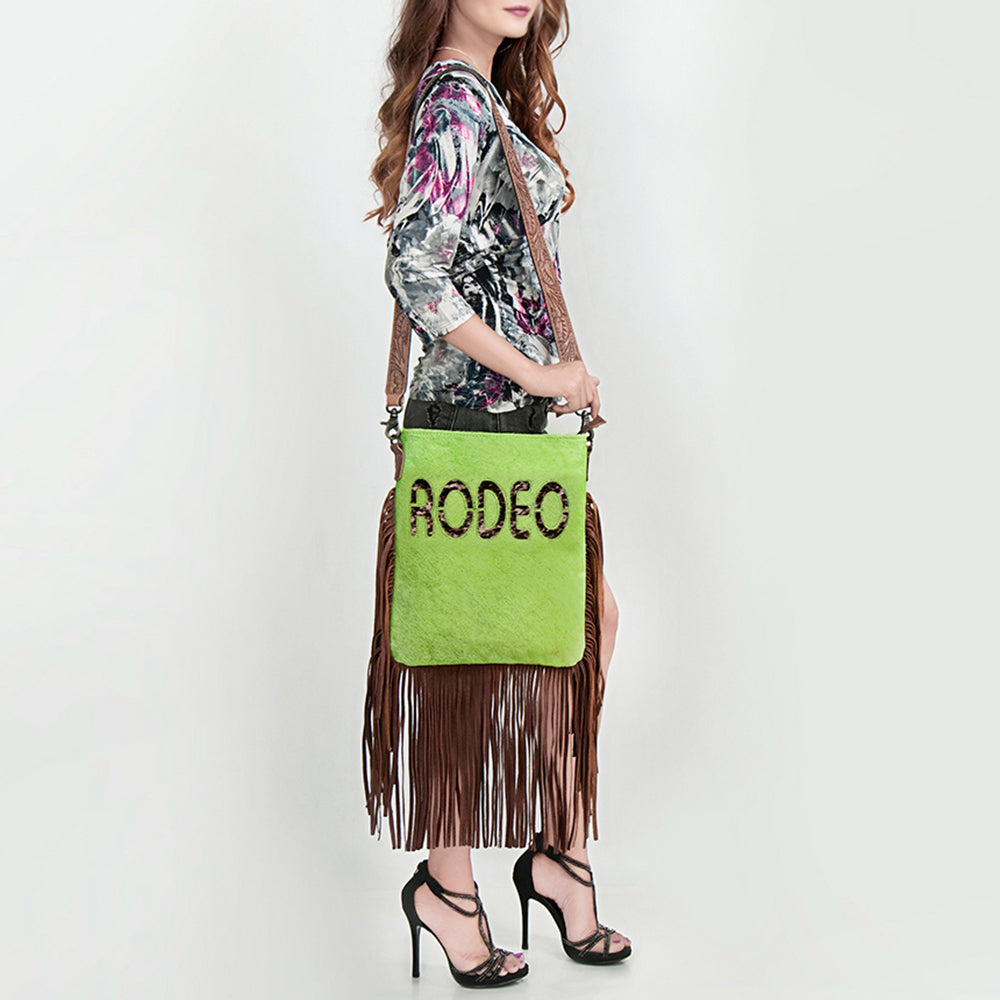 ADBGS192 Large Crossbody Genuine Western Leather Women Bag Sage