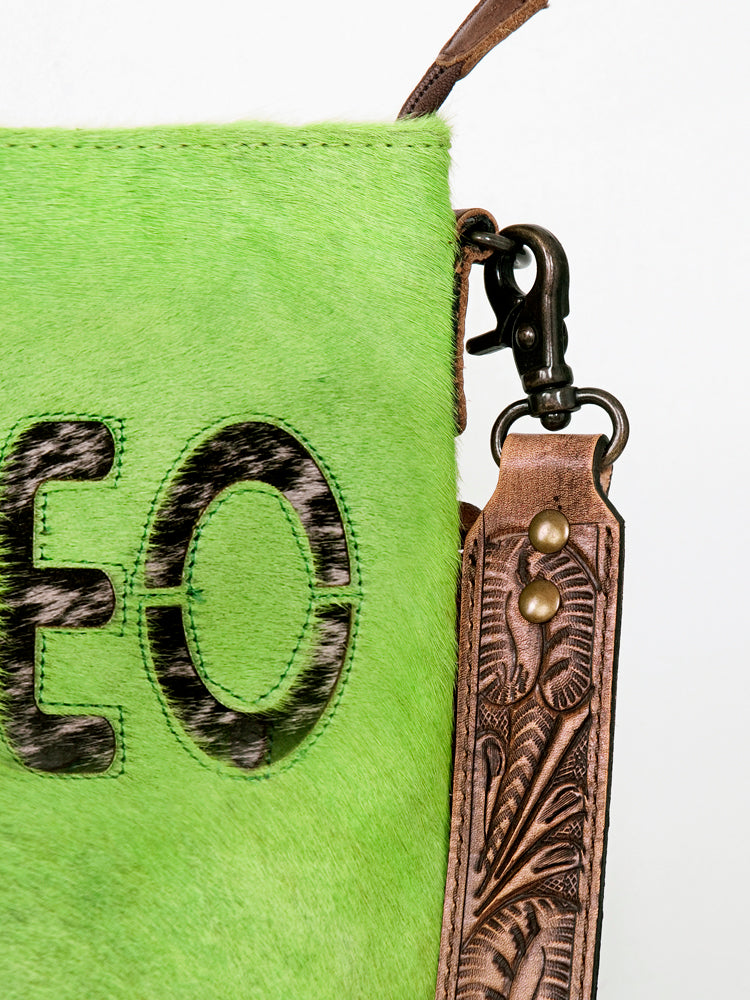 ADBGS192 Large Crossbody Genuine Western Leather Women Bag Sage