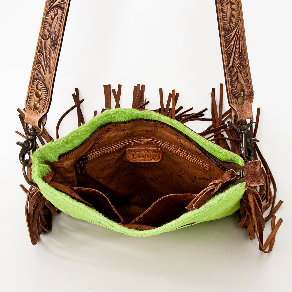 ADBGS192 Large Crossbody Genuine Western Leather Women Bag Sage