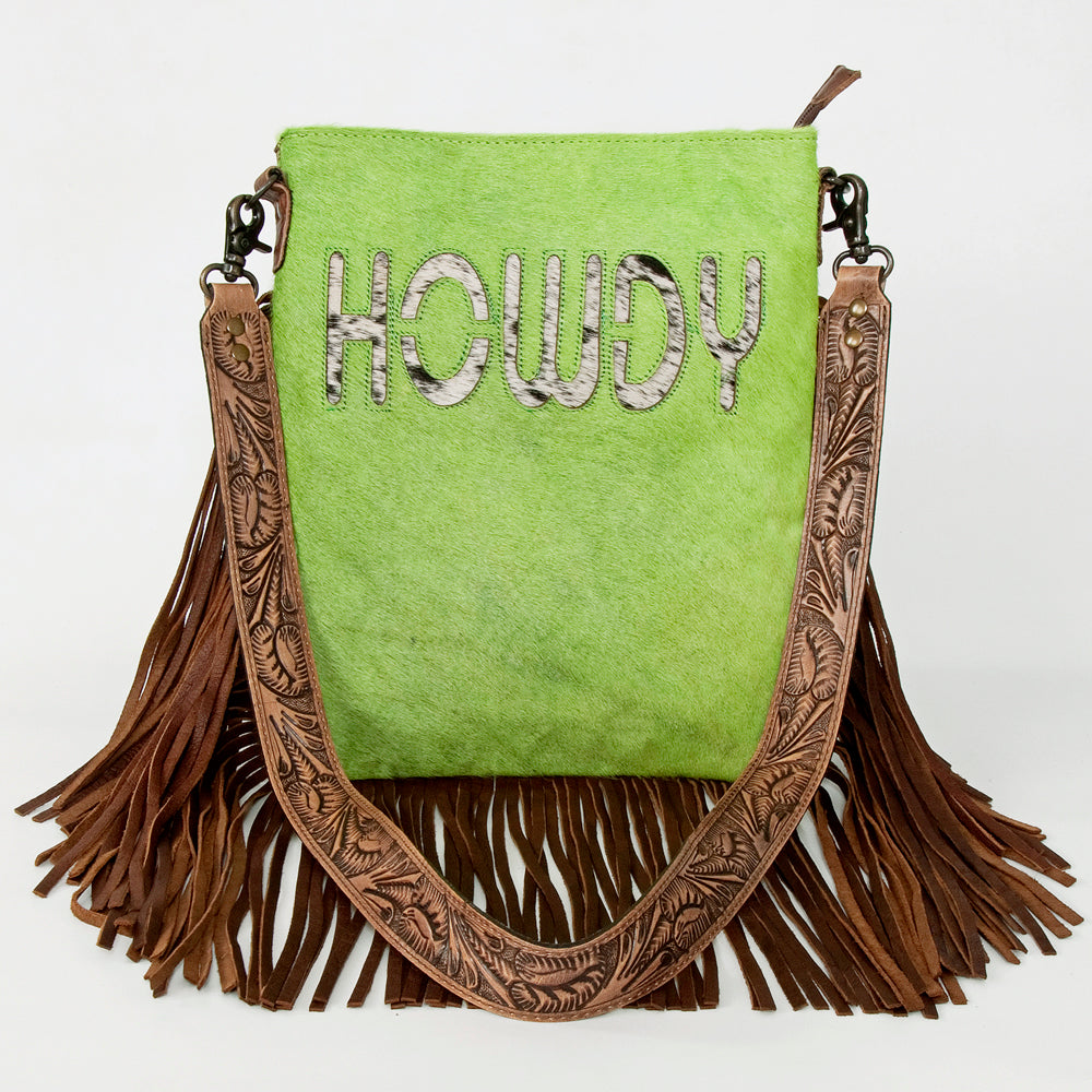 ADBGS192 Large Crossbody Genuine Western Leather Women Bag Sage