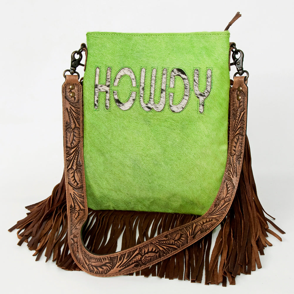 ADBGS192 Large Crossbody Genuine Western Leather Women Bag Sage