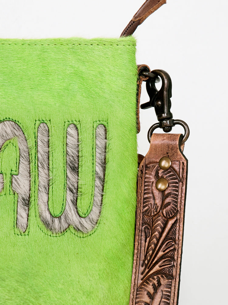 ADBGS192 Large Crossbody Genuine Western Leather Women Bag Sage