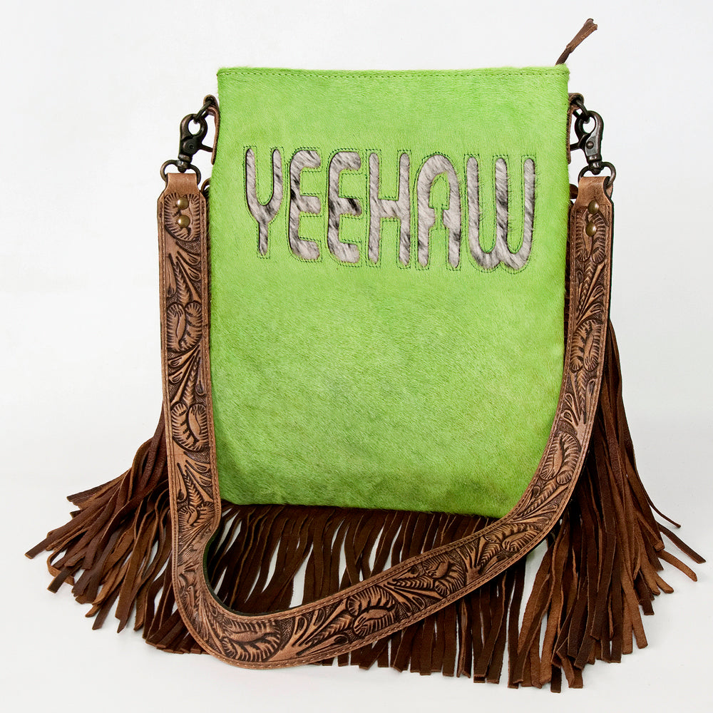 ADBGS192 Large Crossbody Genuine Western Leather Women Bag Sage