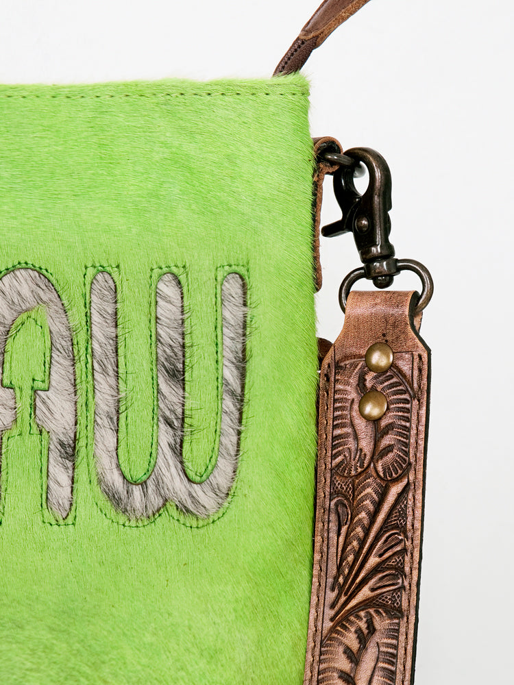 ADBGS192 Large Crossbody Genuine Western Leather Women Bag Sage