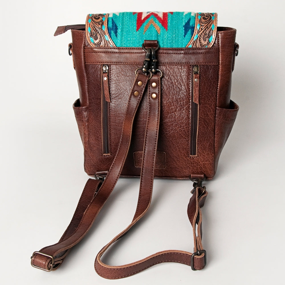 LC-ADBG845C Southwestern Cowhide & Tooled Leather Western Backpack American Darling