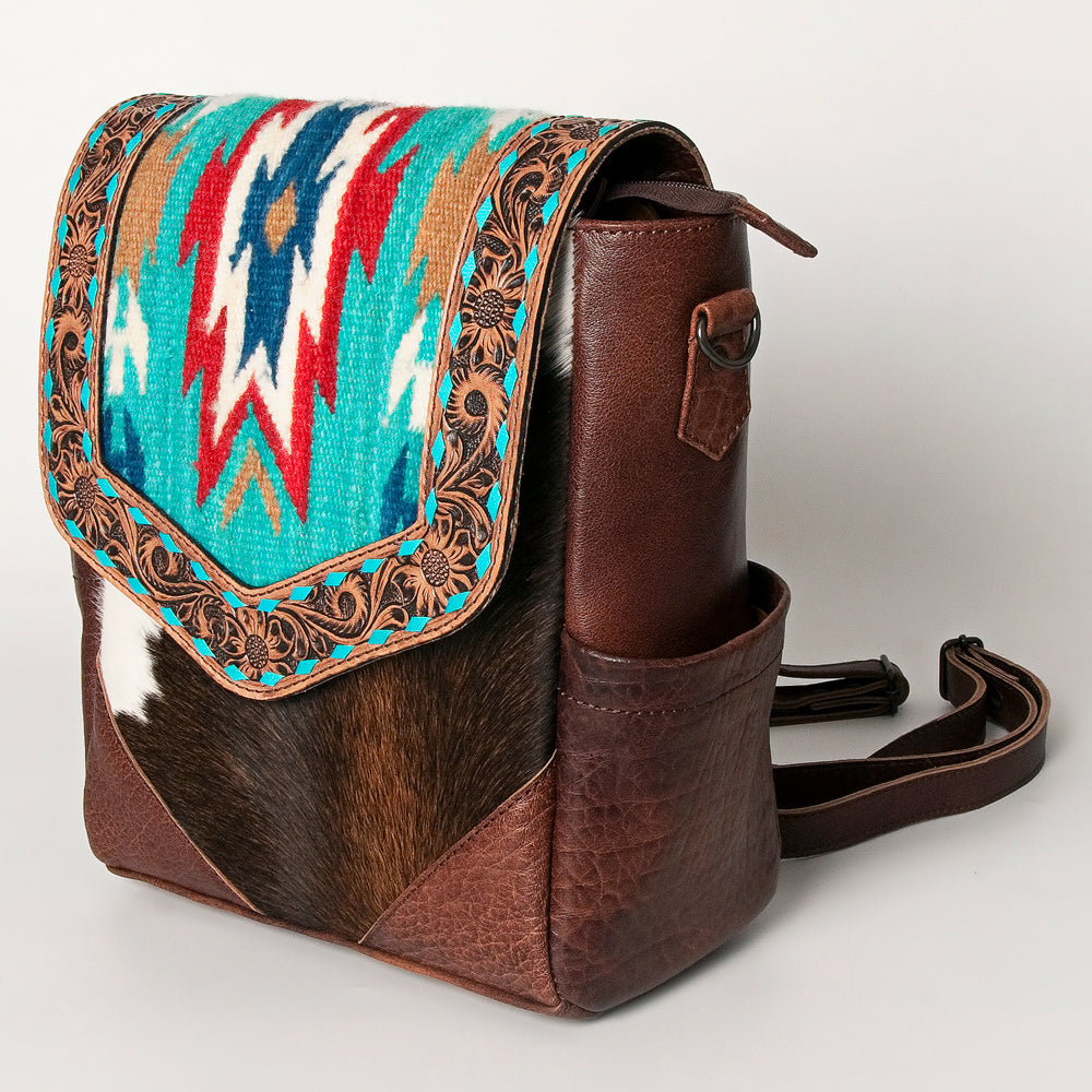 LC-ADBG845C Southwestern Cowhide & Tooled Leather Western Backpack American Darling