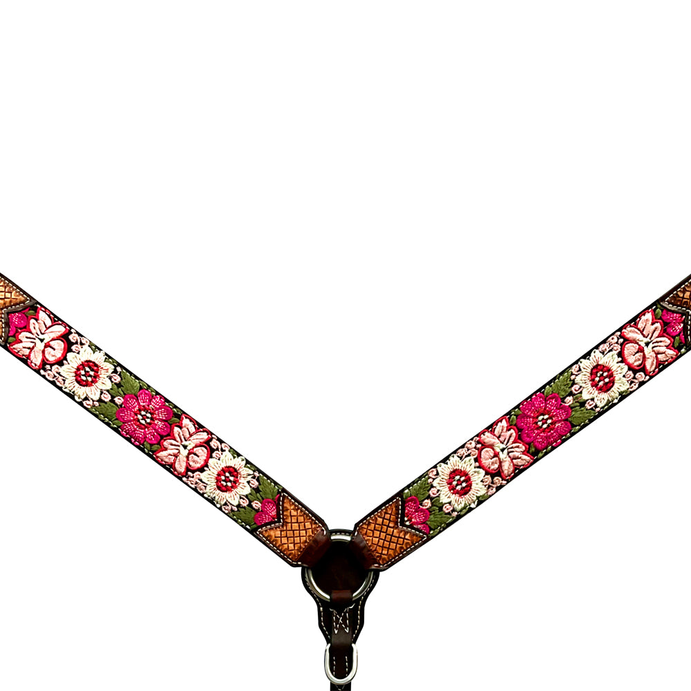 BER327-Western Leather Breast Collar