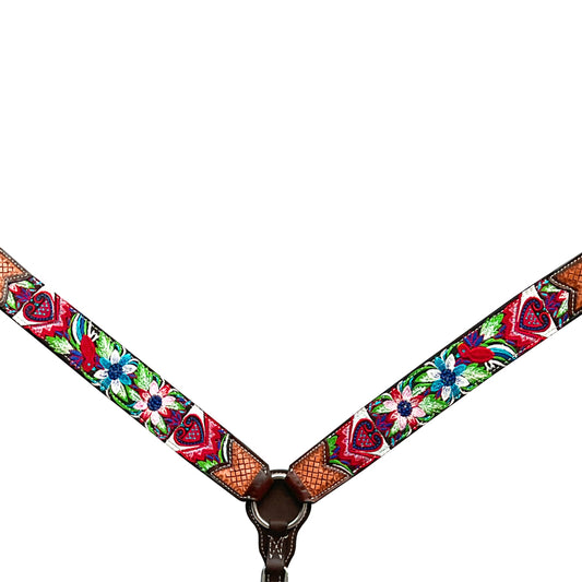 BER331-Western Leather Breast Collar