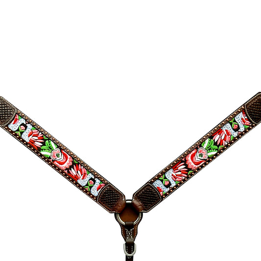BER339-Western Leather Breast Collar