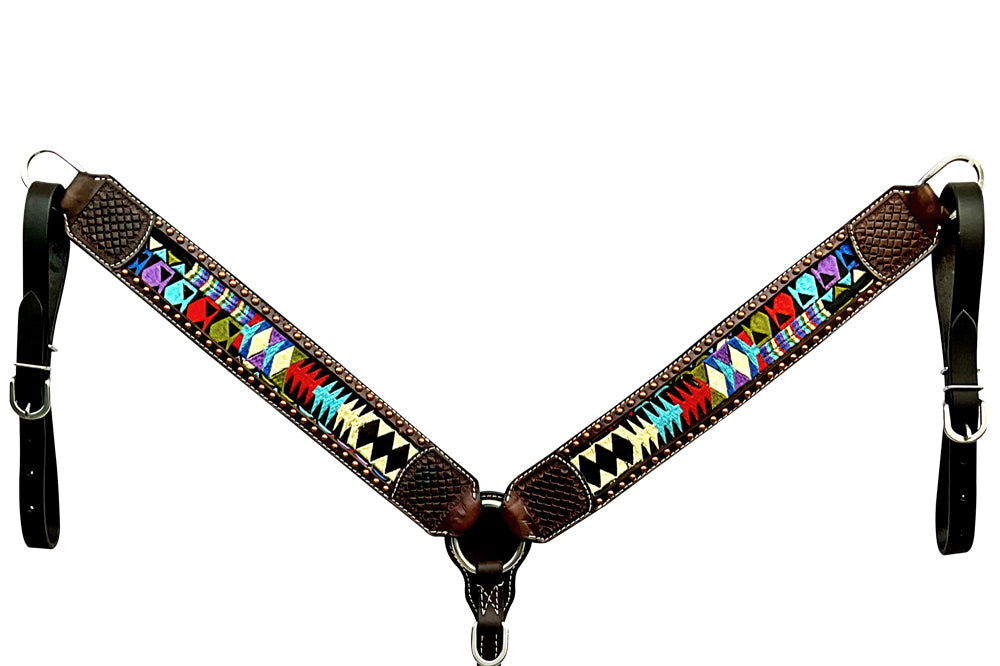 BER340-Western Leather Breast Collar