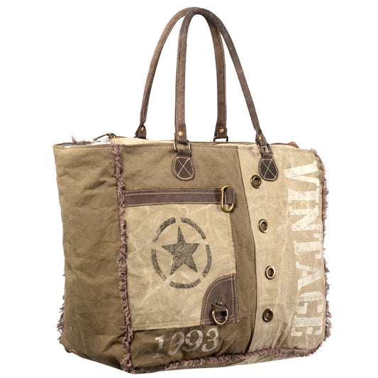 LC-KB348 Weekender Upcycled Canvas Ladies Bag