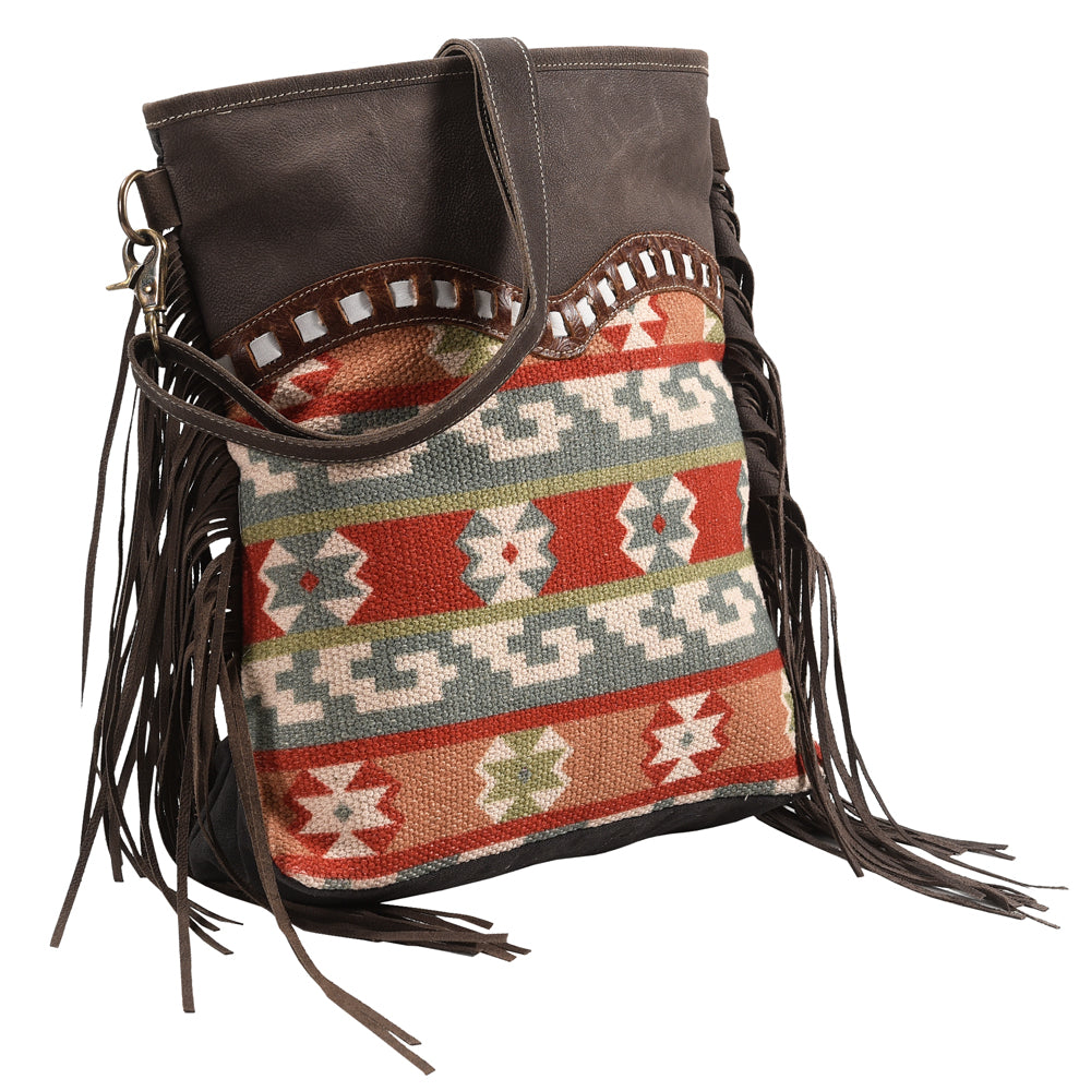 LC-KB363 Large Crossbody Upcycled Canvas Ladies Bag