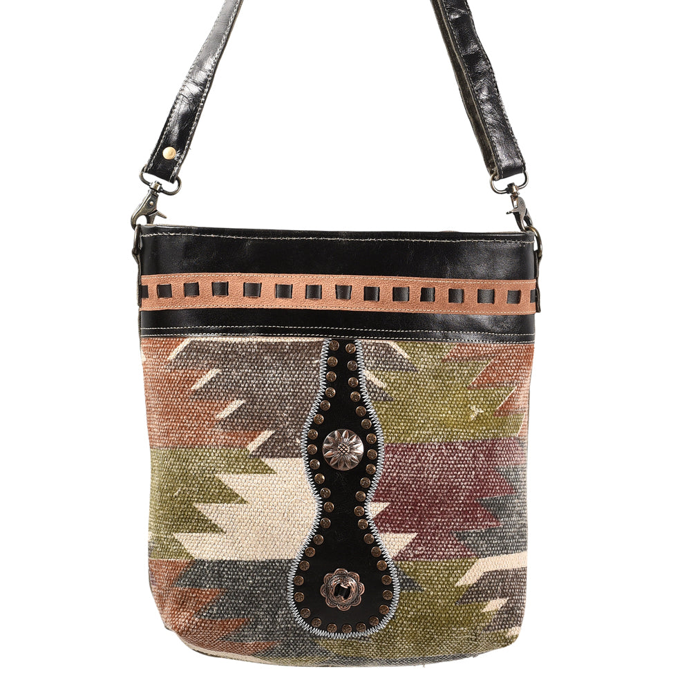 LC-KB375 Large Crossbody Upcycled Canvas Ladies Bag