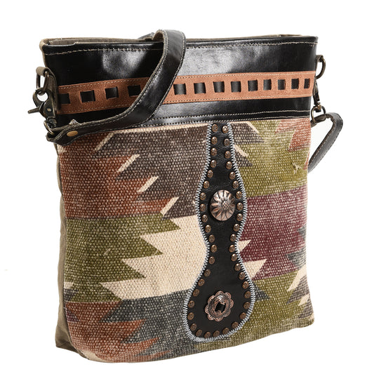 LC-KB375 Large Crossbody Upcycled Canvas Ladies Bag