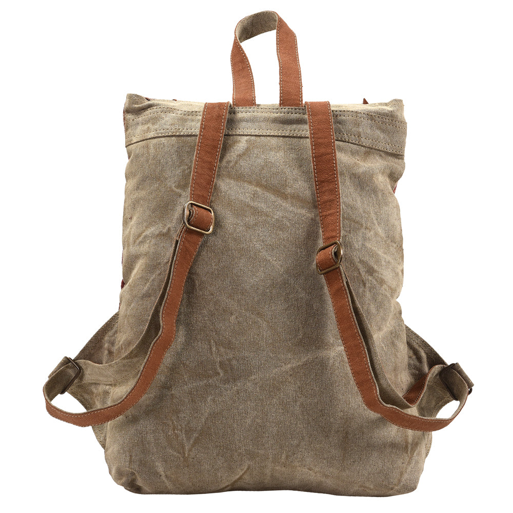 LC-KB384  Backpack Upcycled Canvas Ladies Bag