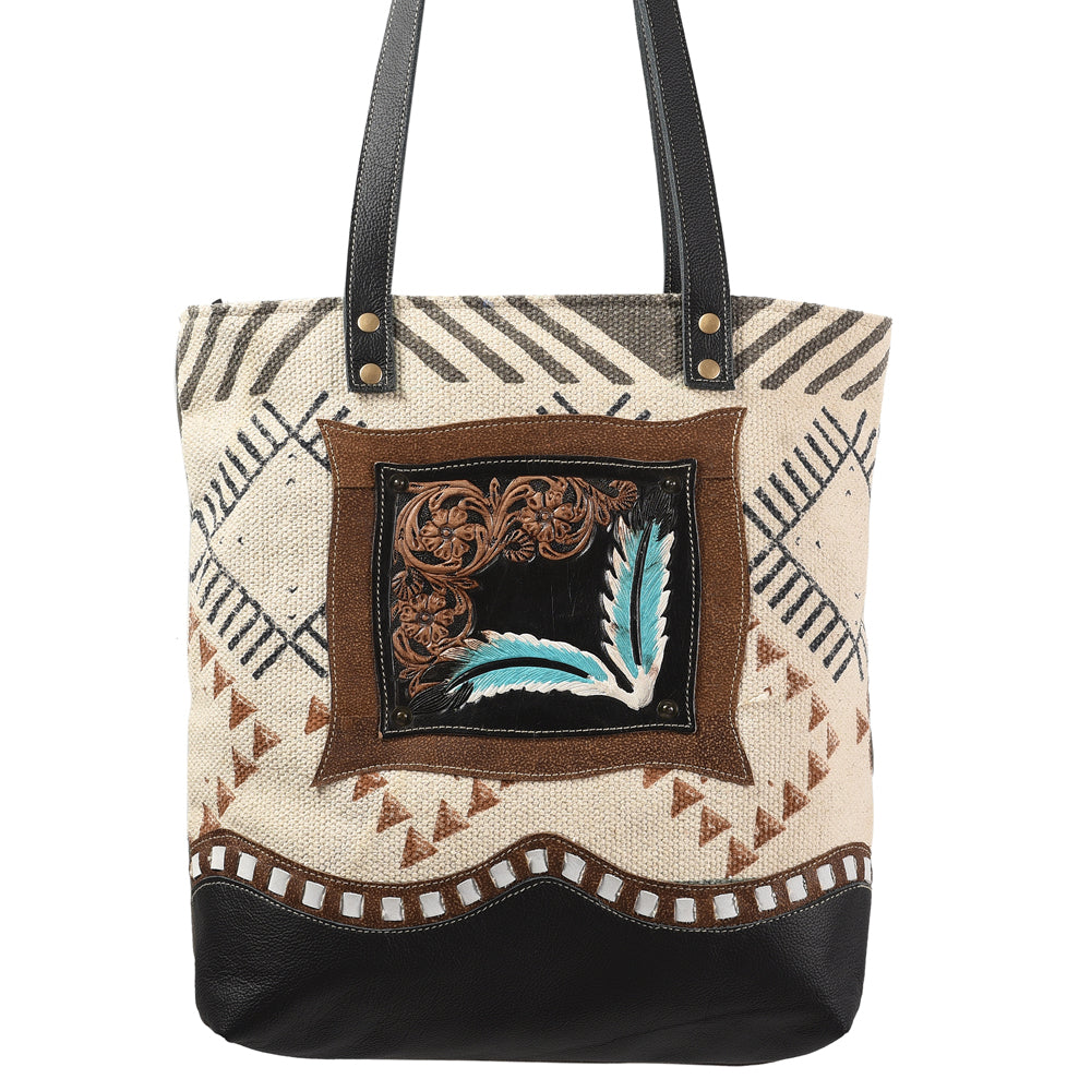 LC-KB386 Tote Upcycled Canvas Ladies Bag