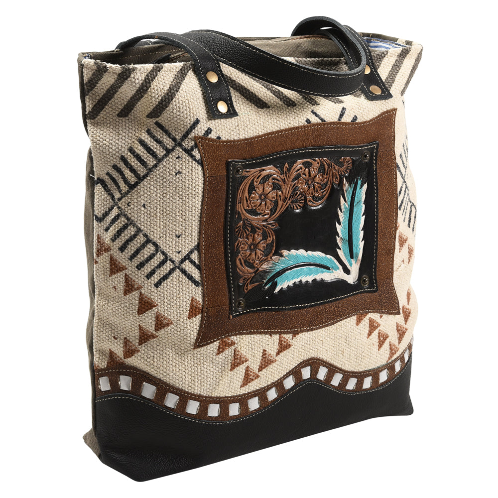 LC-KB386 Tote Upcycled Canvas Ladies Bag