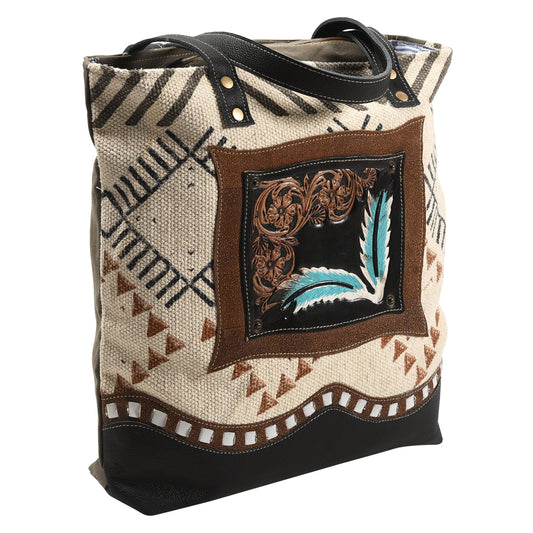 LC-KB386 Tote Upcycled Canvas Ladies Bag