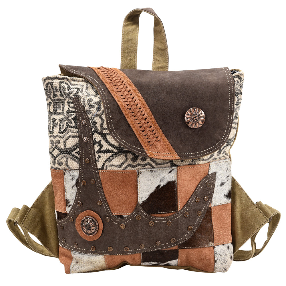 LC-KB392  Backpack Upcycled Canvas Ladies Bag