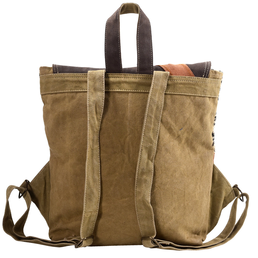 LC-KB392  Backpack Upcycled Canvas Ladies Bag
