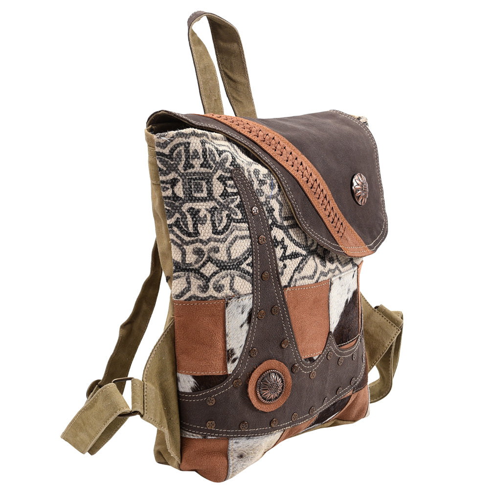 LC-KB392  Backpack Upcycled Canvas Ladies Bag