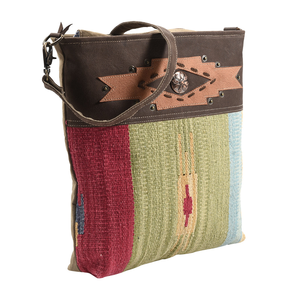 LC-KB400  Large Crossbody Upcycled Canvas Ladies Bag