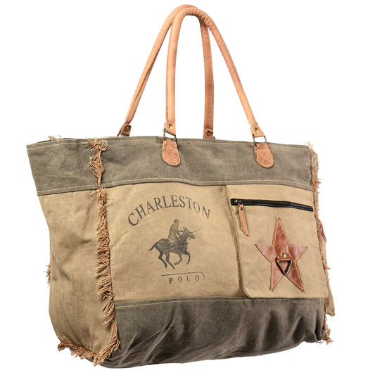 LC-KB412 Weekender Upcycled Canvas Ladies Bag