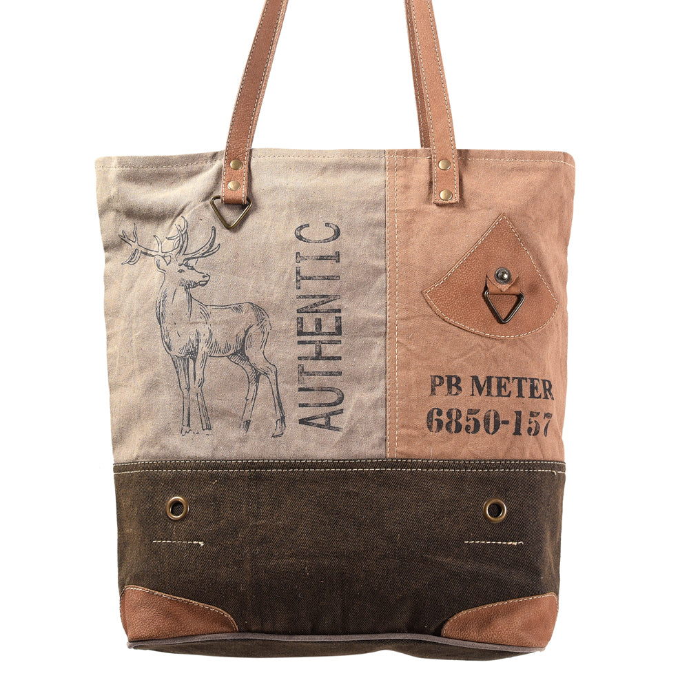 LC-KB416  Tote Upcycled Canvas Ladies Bag