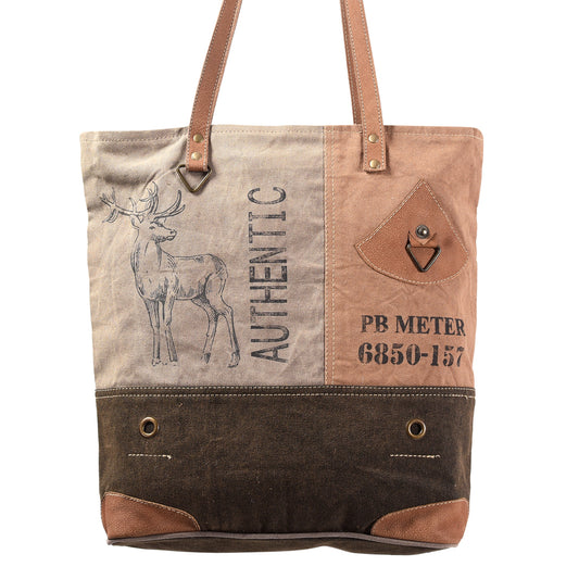 LC-KB416  Tote Upcycled Canvas Ladies Bag