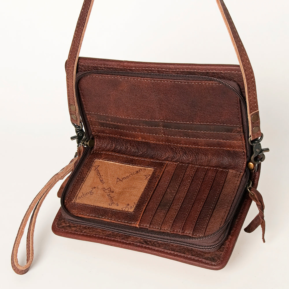 ADBG485 Southwestern Wool Organiser bag with Leather Trim