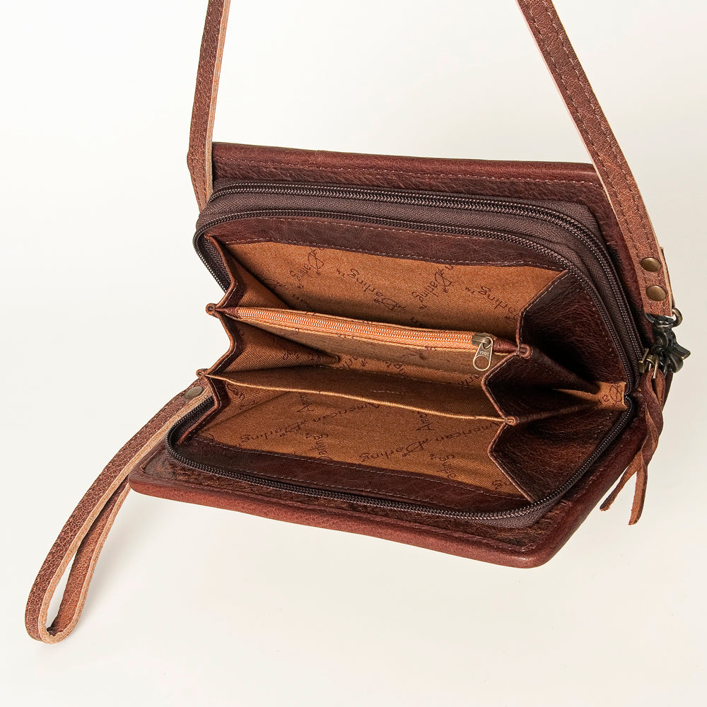 ADBG485 Southwestern Wool Organiser bag with Leather Trim