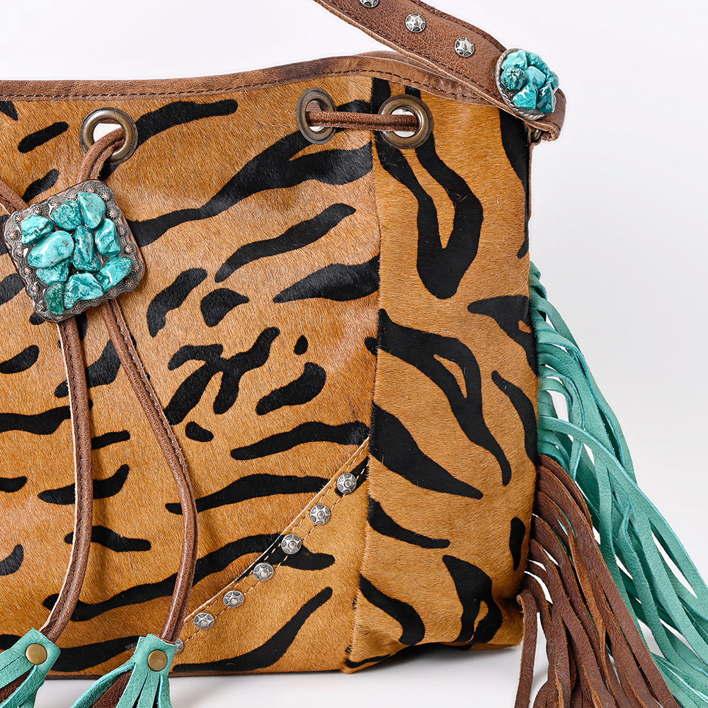 LC-ADBG989 Hobo Hair-On Genuine Western Leather Women Bag