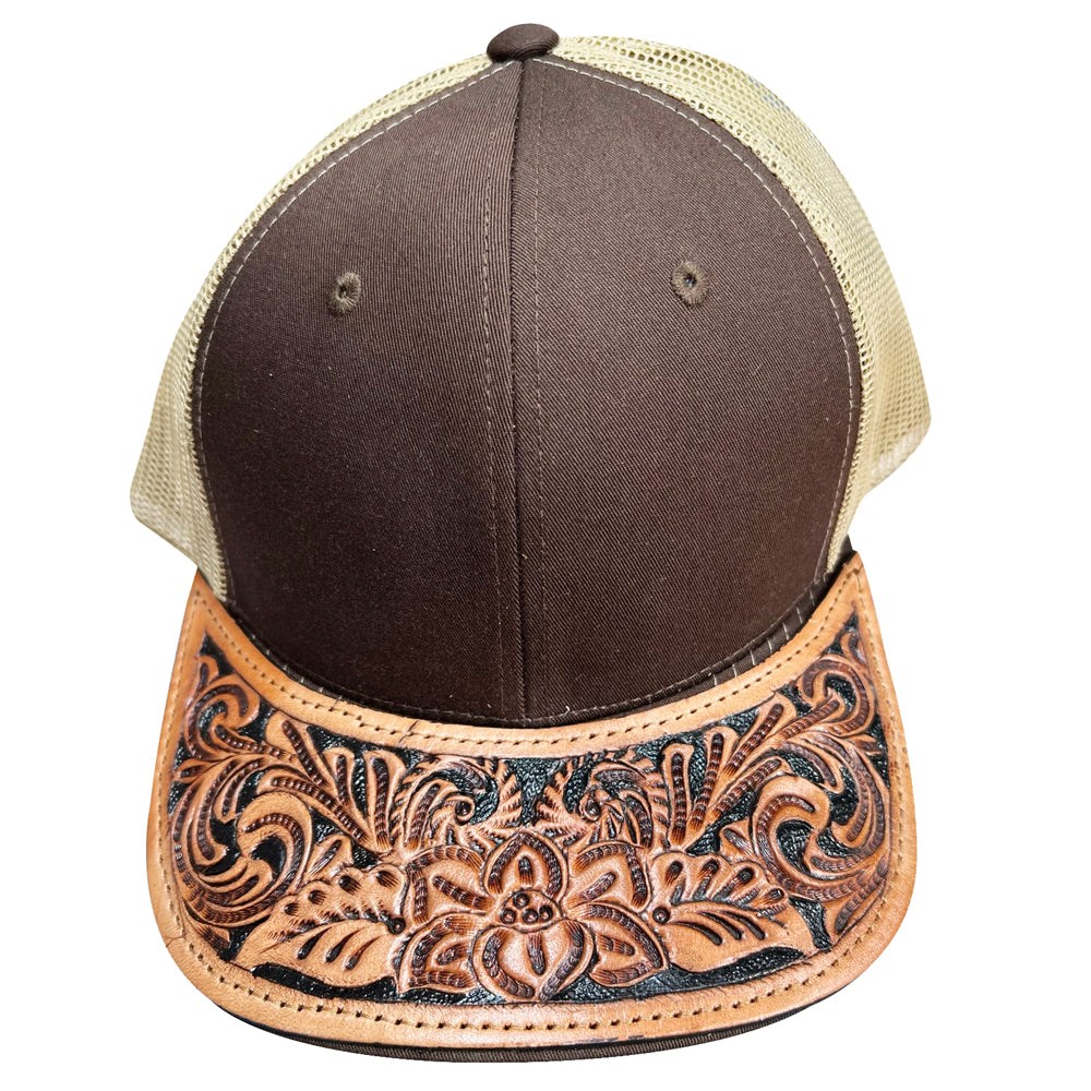 ADCP102 Genuine Western Leather Men Women Cap