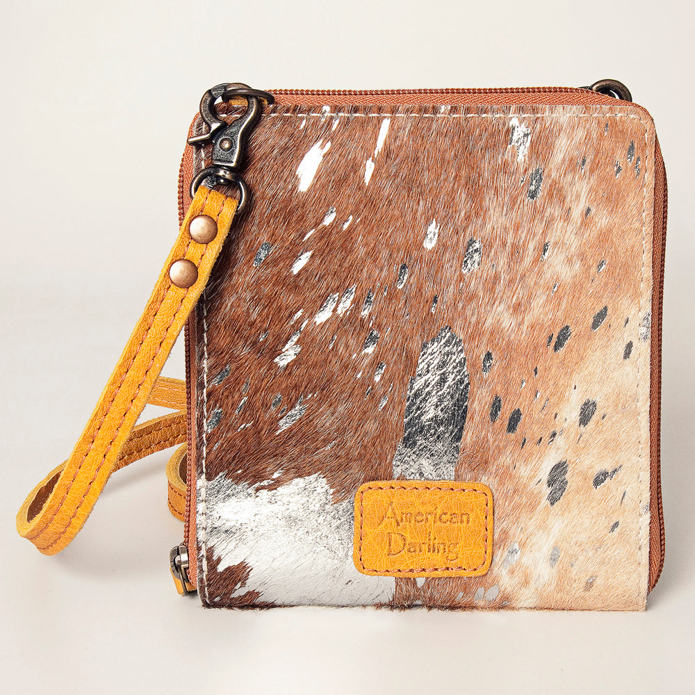 LC-ADBG820 Mini Hair-On Cowhide Crossbody Bag Genuine Leather Western Purse by American Darling