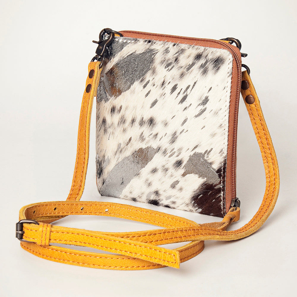LC-ADBG820 Mini Hair-On Cowhide Crossbody Bag Genuine Leather Western Purse by American Darling
