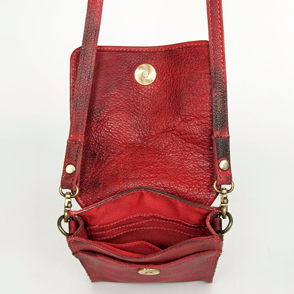 LC-NMBGM134 Cell phone Holder Genuine Western Leather Women Bag