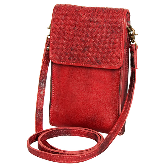 LC-NMBGM134 Cell phone Holder Genuine Western Leather Women Bag