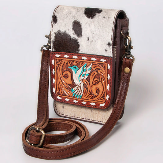 LC-ADBGF112 CellPhone Holder Genuine Western Leather Women Bag