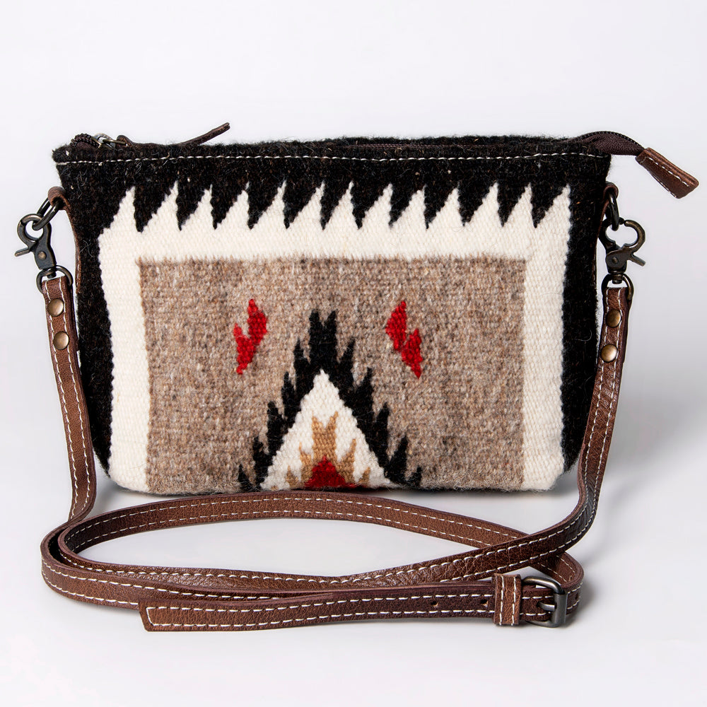 ADBG1001 American Darling Handwoven Saddle Blanket Western Crossbody Bag Genuine Leather