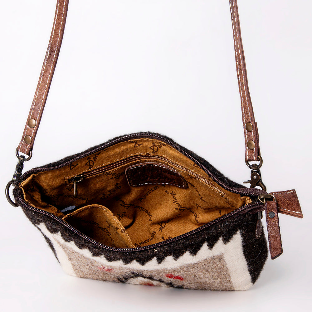 ADBG1001 American Darling Handwoven Saddle Blanket Western Crossbody Bag Genuine Leather