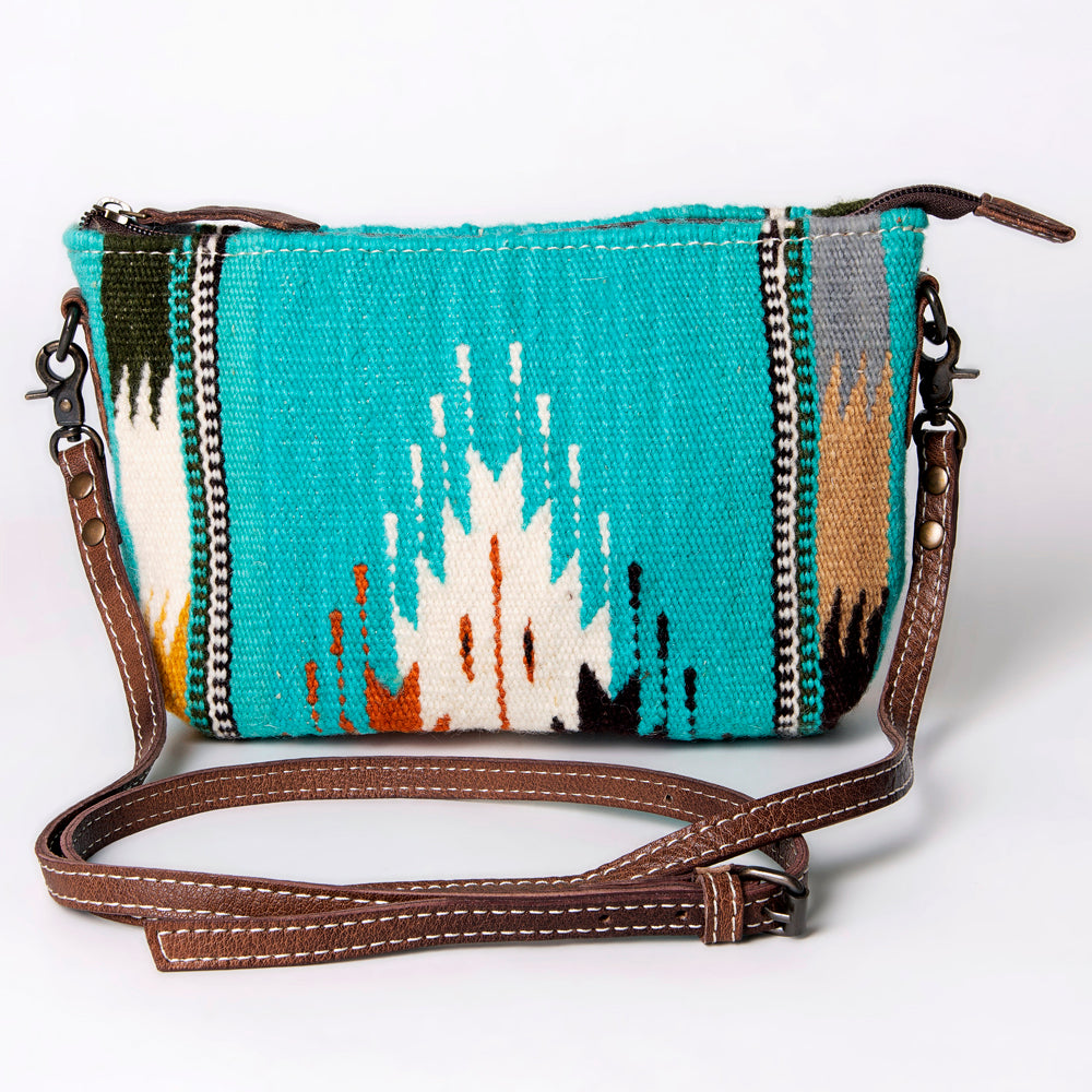 ADBG1001 American Darling Handwoven Saddle Blanket Western Crossbody Bag Genuine Leather