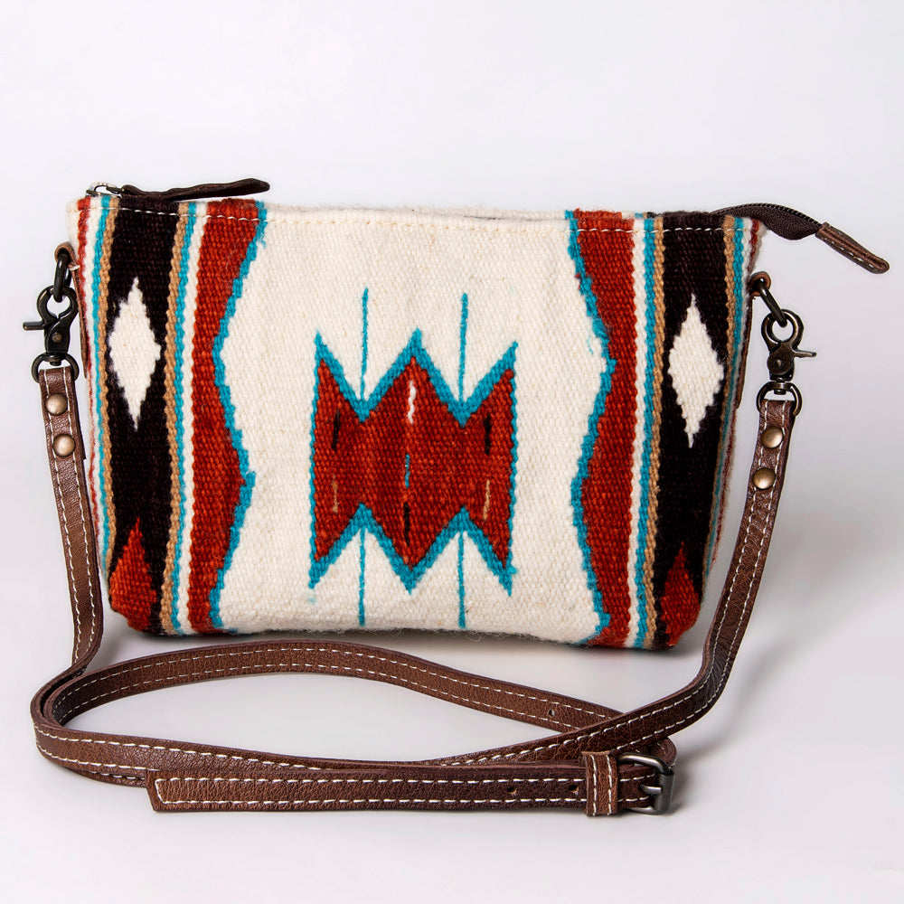 ADBG1001 American Darling Handwoven Saddle Blanket Western Crossbody Bag Genuine Leather