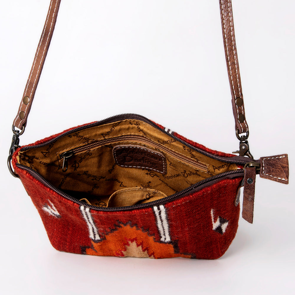 ADBG1001 American Darling Handwoven Saddle Blanket Western Crossbody Bag Genuine Leather