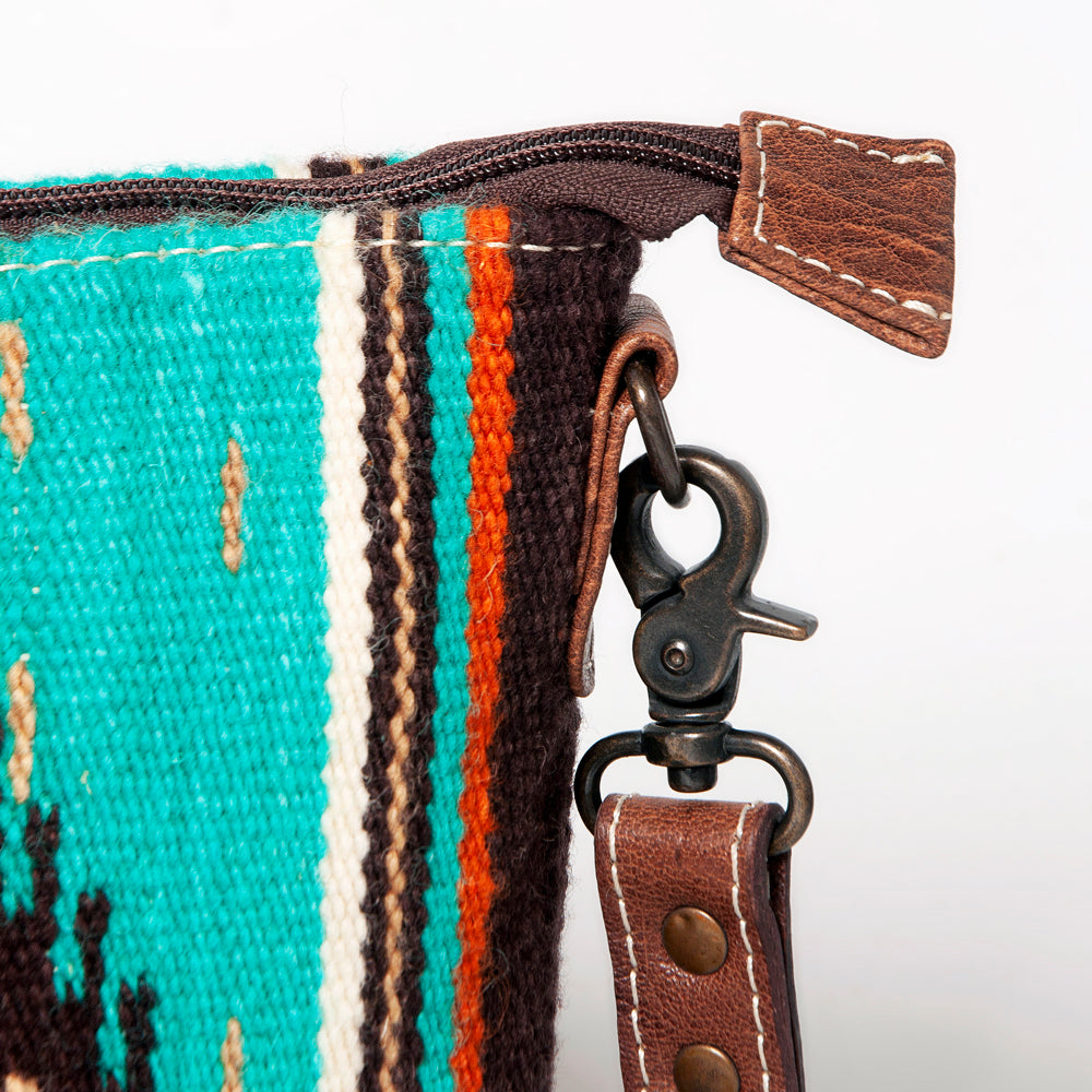 ADBG1006 American Darling Handwoven Saddle Blanket Large Crossbody Bag Genuine Leather